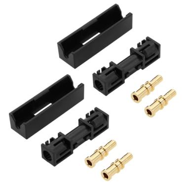 Imagem de Be In Your Mind 2 conjuntos de conectores de cabo de fibra óptica compatíveis com BMW compatível com Mercedes compatível com conector Audi 2 30,6 x 9,4 mm + 4 cabeças de cobre 14,4 x 4,2 mm