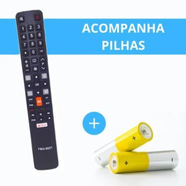 Imagem de Controle Remoto TV Compatível Semp TCL TCL com Globoplay e Netflix FBG