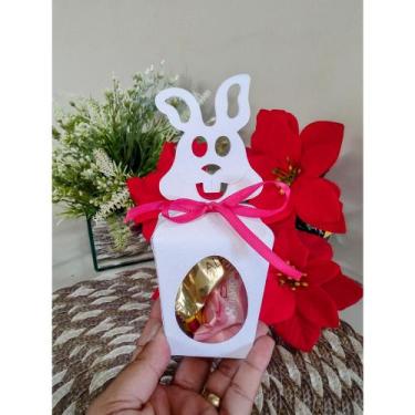 Imagem de Caixa coelho com visor  para Bombons (10x6x3,5cm ) 100 unidades com fi