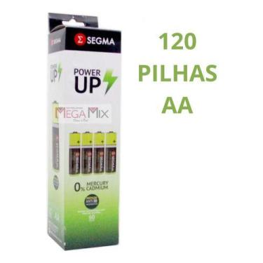 Imagem de Pilha Aa Média Segma Comum Zinco Caixa Com 120 Unidades