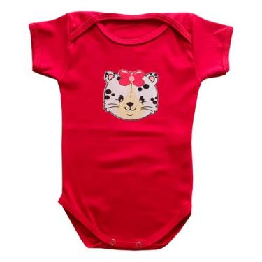 Imagem de Body Manga Curta Gatinha Laço Vermelho - Mellane Baby, M, Vermelho