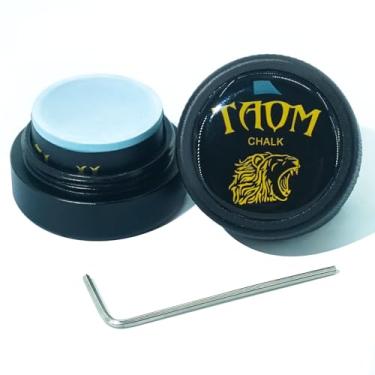 Imagem de TAOM Giz redondo para tacos de sinuca, giz de bilhar portátil com mini suporte magnético de giz de piscina, caixa de giz para bastão de bilhar, ferramenta de ponta de bilhar, acessórios de sinuca