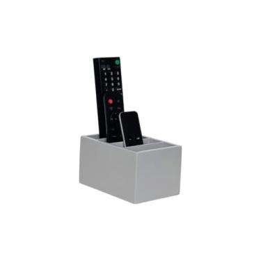 Imagem de Porta Controle Remoto Sofá Madeira Mdf Tv Ar Decorativo Sala Quarto Cinza