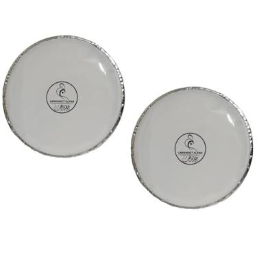 Imagem de Pacote com 2 cabeças de tambor Gawharet El Fan para Doumbek/Darbuka 22,2 cm/22,9 cm transparente (transparente)/branco (branco 23 cm)