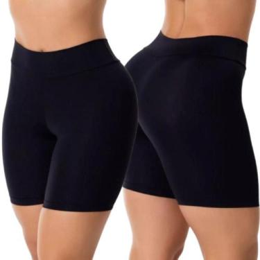 Imagem de Kit 3 Short Anagua Segunda Pele Feminino Cintura Alta Não Marca Cós Al