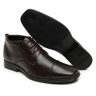 Imagem de Sapato  Social  Masculina Cano alto  Couro Legítimo Sport Fino Palmilh