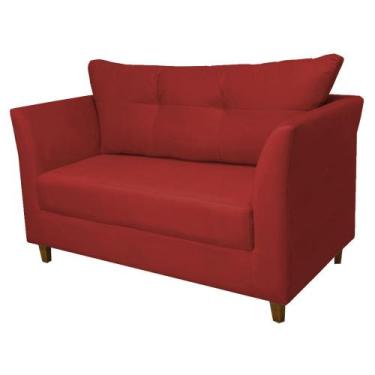Imagem de Namoradeira Isis 2 Lugares Suede Vermelho - Belliv Decor