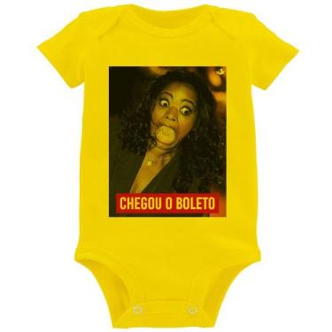 Imagem de Body Bebê Chegou o boleto - Foca na Moda, Amarelo, P