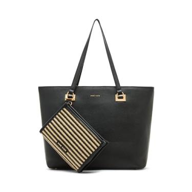 Imagem de Anne Klein Bolsa feminina de trabalho com bolsa, preta, Preto, Large