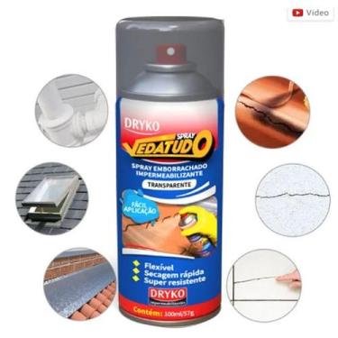 Imagem de Borracha Líquida Spray Impermeabilizante Vedatudo Impermeável 100ML Tr