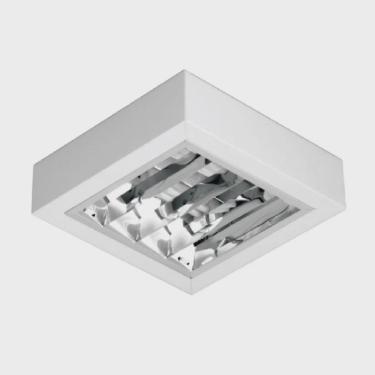 Imagem de Luminária 2 X 23W E-27 Sobrepor C/Aletas PF63 SE27 - Abalux