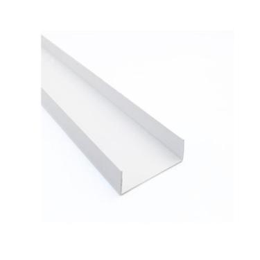 Imagem de Perfil U Canaleta Para Câmara Fria 6,5x2,5cm 1mt - GIRO ARTEFATOS 