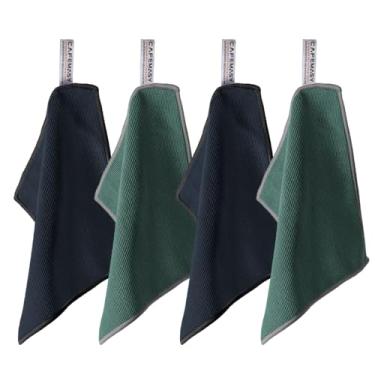 Imagem de CAFEMASY Toalha Barista Acessórios para Máquina de Café Expresso - Pacote com 4 Pano Barista Absorvente Premium 19 x 19 cm Microfibra Máquina de Café Pano de Limpeza Varinha a Vapor