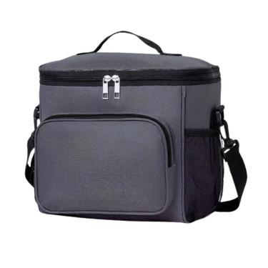 Imagem de Bolsa Térmica Marmita Lancheira Multiuso Alça Trabalho Passeio Academia Cinza