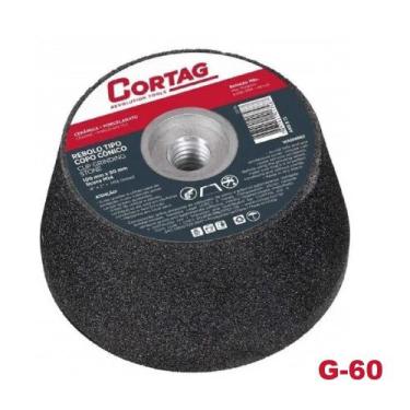 Imagem de Rebolo Copo Cônico 100mmx50mm Rosca M14 G60 Para Esmerilhadeira Lixade