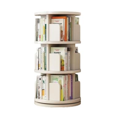 Imagem de AKALNNB Estante de armazenamento de CDs, suporte giratório de 360°, adequado para sala de estar/casa/escritório, estante de livros