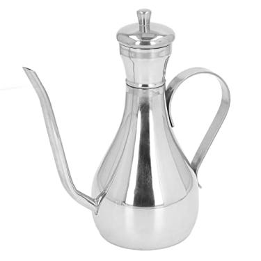 Imagem de Xcello Garrafa de aço inoxidável 304, panela de vinagre de cozinha doméstica, orifícios de ventilação de soja, para óleo, vinagre, molho de soja (15,5 cm x 6,6 cm x 17 cm - 250 ml)