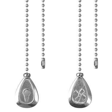 Imagem de SHIFANQI Corrente para ventilador de teto, 2 peças, prata