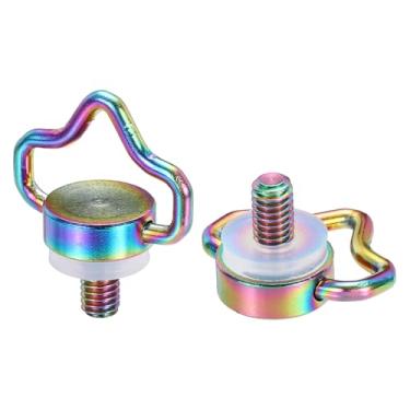 Imagem de PATIKIL Parafuso de anel D de aço inoxidável de 1/10.2 cm, 2 peças de parafusos de fixação para câmeras DSLR de tripé, alças de ombro, alça de pulso, estilingue, ouro