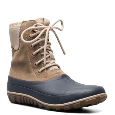 Imagem de BOGS Bota feminina clássica casual de couro de renda alta, Taupe Multi, 6