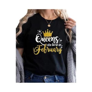Imagem de Camiseta Feminina Golden Crown Queen - Estampa Gráfica - Presente de A