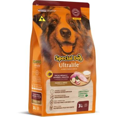 Imagem de MANFRIM Ração Special Dog Ultralife Adultos Raças Médias E Grandes Sabor Frango E Arroz 3Kg