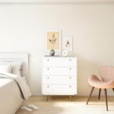 Imagem de Cômoda Retrô Pacajá 4 GV Branca - Mobly