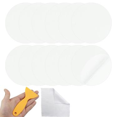 Imagem de EQUIJUANCE Kit de reparo de piscina TPU pacote com 24 - adesivos transparentes invisíveis de 7 x 7 cm para piscinas infláveis, barcos, colchões de ar, brinquedos de vinil de PVC, quadrados adesivos