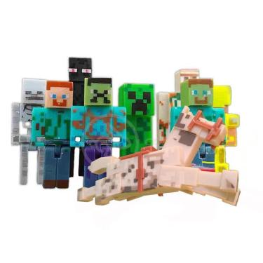 Imagem de Cartela 10 Boneco Articulado Minecraft My Home 2 Blocos Nº4