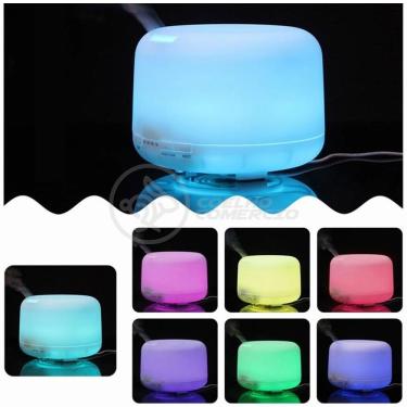 Imagem de Aromatizador Umidificador Difusor Eletrônico Ambiente Desing Minimalista Luz De Led Rgb 300Ml