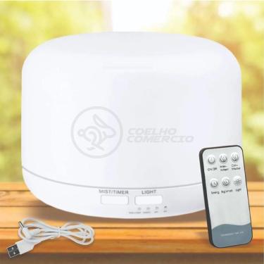 Imagem de Aromatizador Umidificador Difusor Eletrônico Ambiente Desing Minimalista Luz De Led Rgb 300Ml