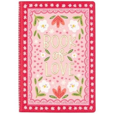 Imagem de Pippi Post Caderno mini livro do amor, mini diário de viagem de 7,5 x 11,5 cm com capa de couro vegano, bloco de notas de bolso pequeno, presente fofo para casais sobre o amor