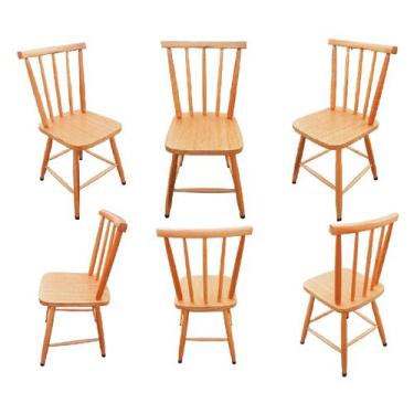 Imagem de Jogo 6 cadeiras de jantar colonial brisa em madeira - SCHOLL, MEL