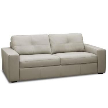 Imagem de Sofá 2 Lugares Para Sala de Estar Living 150cm Vienne L06 Couro Cinza 