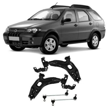 Imagem de Bandeja + Bieleta Fiat Palio Adventure Dianteira 2005 Até 2008 O Par -