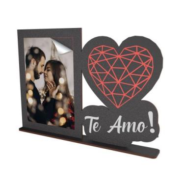 Imagem de  Porta Retrato Dia dos Namorados Romântico: MDF com "Te Amo" Decorativ