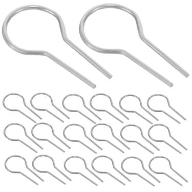 Imagem de SHINEOFI 100 Peças De Agulhas Queima Suspensas Em Formato R Para Fusão Vidro Forno, Cerâmica, Resistente A Altas Temperaturas Fogo, Argola Salto, Ganchos Nicromo, Pingentes Faça Você Mesmo, Enfeites