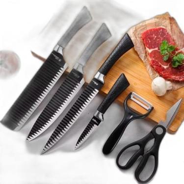 Imagem de Kit Facas De Churrasco Corte Navalha Dia Dos Pais - Bellator