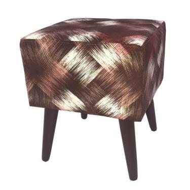 Imagem de Puff Angel Quadrado Artistic Marsala - Sua Casa Decor