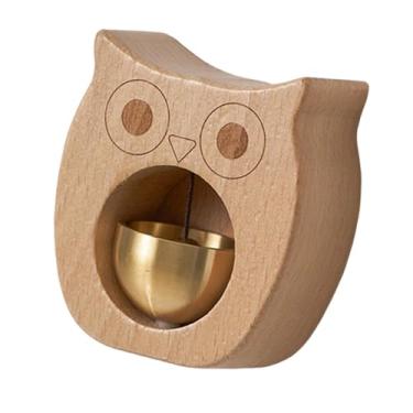 Imagem de predolo Sino de lojista sino de vento para abertura de porta presente bonito ornamento campainha de entrada para abertura de porta de loja escritório fazenda, Coruja