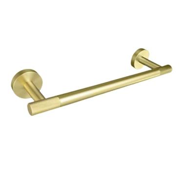 Imagem de Acessórios para banheiro em ouro escovado, porta-toalhas, porta-copos, porta-toalhas, porta-papel, porta-escova de vaso sanitário, cabide para casaco (simples barra para toalhas B)
