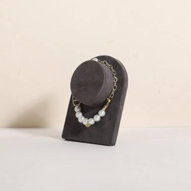 Imagem de CHISTOR Suporte de exibição de pulseira cinza para boutique, suporte de exibição de joias de camurça para boutiques e casa, organizador de armazenamento de joias de veludo para venda 【Cinza】