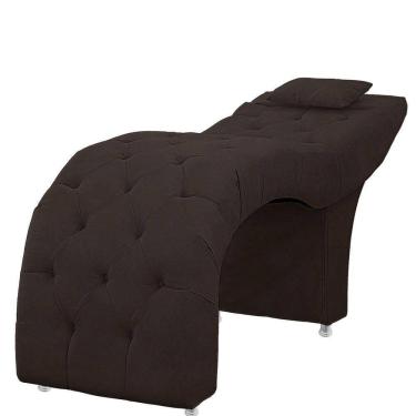 Imagem de Maca Estofada Capitone Julia Para Estetica Facial Sombrancelha E Cilios Suede Cor Marrom