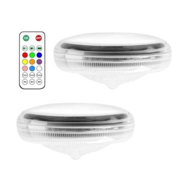 Imagem de Generic 2x Luzes de deck de piscina Lâmpadas movidas a energia solar Iluminação colorida Decoração flutuante para áreas externas Luzes flutuantes para lago