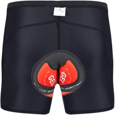 Imagem de Shorts De Motociclista 3d Engrossado Silicone Gel Acolchoado Bicicleta Ciclismo Shorts De Roupa Interior, A, 3XL