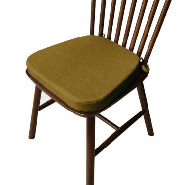 Imagem de 1 Ps Almofada de cadeira em forma de D Almofadas de assento em forma de ferradura com alças fixas, almofadas de cadeira de jantar resistentes ao desbotamento, espessas, para poltrona reclinável