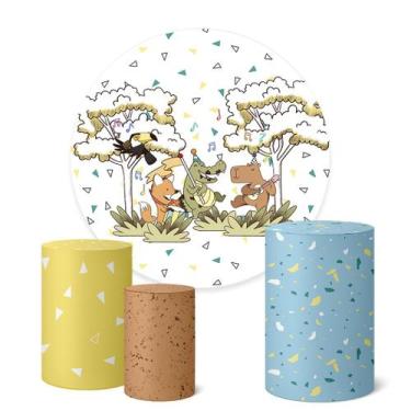 Imagem de Trio Capas Cilindro + Painel Redondo 1,50m Bosque - Fadrix, K1BSQ0034