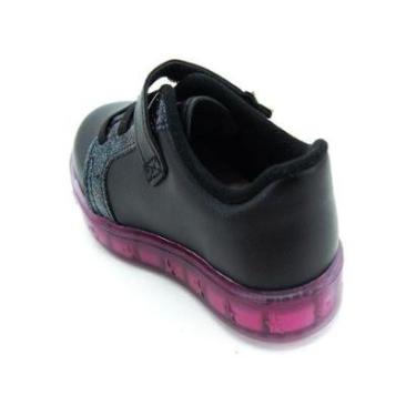 Imagem de Tênis Infantil Menina Molekinha 2726.203 - Preto E Rosa-Feminino