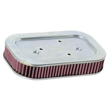 Imagem de K&N Filtro de ar do motor original de alto fluxo vitalício: aumente a potência e a aceração, lavável, premium: compatível com Harley Davidson 2004-2013: (consulte a descrição do produto para modelos