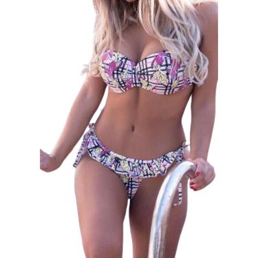 Imagem de Biquíni Meia Taça, Alça Removível e Calcinha Fio Dental